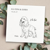 Simpel doe ik ook hond bruiloft receptie cocktail servet