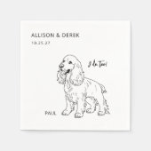 Simpel doe ik ook hond bruiloft receptie cocktail servet (Voorkant)