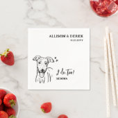 Simpel doe ik ook hond Whippet tekenen bruiloft Servet (Insitu)