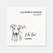 Simpel doe ik ook hond Whippet tekenen bruiloft Servet (Voorkant)