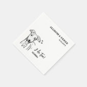 Simpel doe ik ook hond Whippet tekenen bruiloft Servet (Hoek)