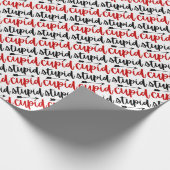Simpel dom cupido typografie script met pijl cadeaupapier (Hoek)