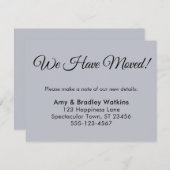 Simpel Dusty Blue We hebben adreswijziging verplaa Informatiekaartje (Voorkant / Achterkant)