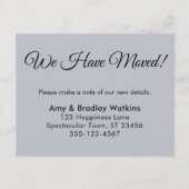 Simpel Dusty Blue We hebben adreswijziging verplaa Informatiekaartje (Voorkant)