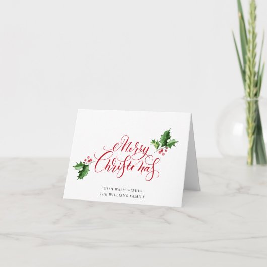 Simpel Eerlijk Kerstgroet Feestdagen Kaart (Voorkant)