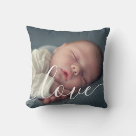 Simpel Elegant 2 Foto Script Liefde Kussen