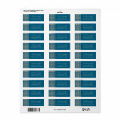 Simpel Elegant Blauw Geruit Retouradres Etiket (Full Sheet)
