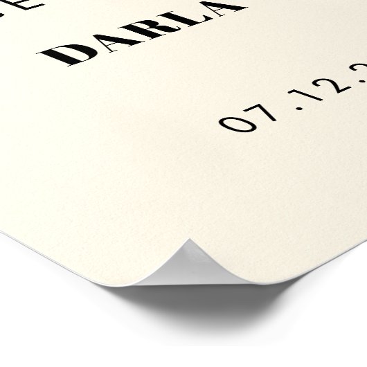 Simpel, elegant & chic Welkom op de avond voor het Poster (Hoek)