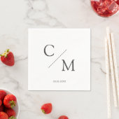 Simpel Elegant Monogram Wit Servet (Insitu)