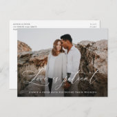 Simpel Elegant Script Liefde is Geduldige Uitstel Aankondigingskaart (Voorkant / Achterkant)