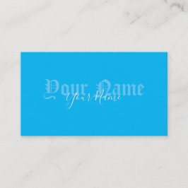 Simpel elegante blauwe antieke letters visitekaart visitekaartje