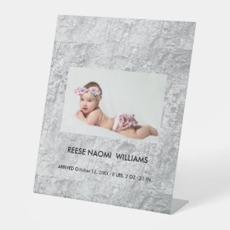 Simpel Elegante foto van babymeisje Reclamebord Met Voetstuk