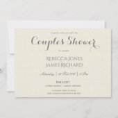 SIMPEL ELEGANTE GRIJZE TYPOGRAFIE COUPLES BRUILOFT KAART (Voorkant)