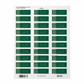 Simpel Elegante Groene Kerst Plaid Retour Etiket (Full Sheet)