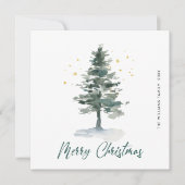 Simpel Elegante Kerstboom Kerstgroet Feestdagenkaart (Voorkant)