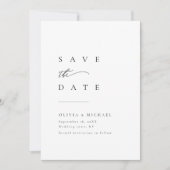 Simpel Elegante Typografie Moderne Bewaar De Datum Save The Date (Voorkant)