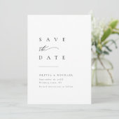 Simpel Elegante Typografie Moderne Bewaar De Datum Save The Date (Staand voorkant)