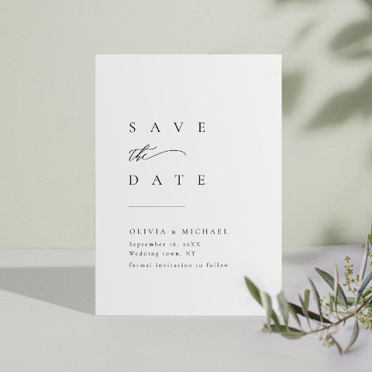 Simpel Elegante Typografie Moderne Bewaar De Datum Save The Date