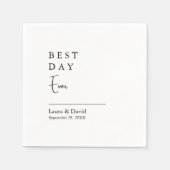 Simpel Elegante Typografie Moderne Bruiloft Servet (Voorkant)