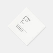 Simpel Elegante Typografie Moderne Bruiloft Servet (Hoek)