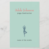 Simpel Ellegant Pastelkleurig Icoon Yoga-instructr Flyer (Voorkant)
