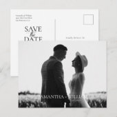 Simpel en elegant Save the Date Briefkaart (Voorkant / Achterkant)