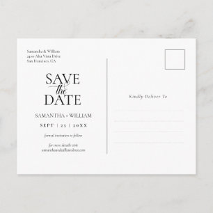 Simpel en elegant Save the Date Briefkaart