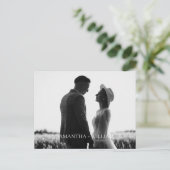 Simpel en elegant Save the Date Briefkaart (Staand voorkant)
