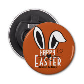 simpel esster bunny simpel schattig gezin mager button flesopener (Voorkant)