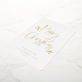 Simpel Festief Schrift Folie Feestdagenkaart (Gedraaid)