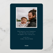 Simpel Festief Schrift Folie Feestdagenkaart (Achterkant)