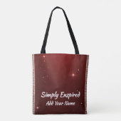 Simpel geïnspireerd Starlite Red herbruikbaar Tote Bag (Achterkant)