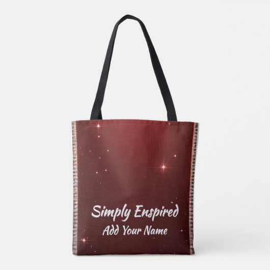 Simpel geïnspireerd Starlite Red herbruikbaar Tote Bag (Achterkant)