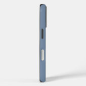 Simpel Gepersonaliseerde Monogram Naam Stof Blauw Case-Mate iPhone Case (Achterkant / Rechts)