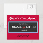 Simpel gezegd OBAMA BIDEN 2012 Briefkaart (Voorkant / Achterkant)