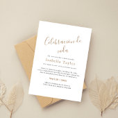 Simpel goud | Uitvaart Celebración de Vida Kaart