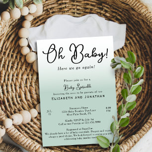 Simpel Grappig Oh Baby Salie Groen 2de Baby Sprink Kaart