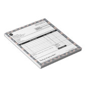 Simpel grijs geplakt border zakelijk factuurformul notitieblok (Schuin)