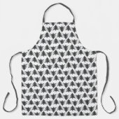 Simpel grijs kerstboom motief uniseks schort (Voorkant)