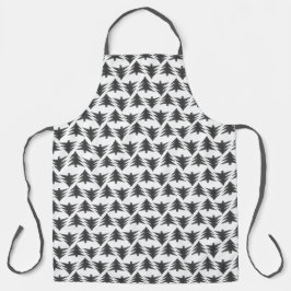 Simpel grijs kerstboom motief uniseks schort