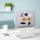 Simpel Halloween Sticker (Laptop op bureau)