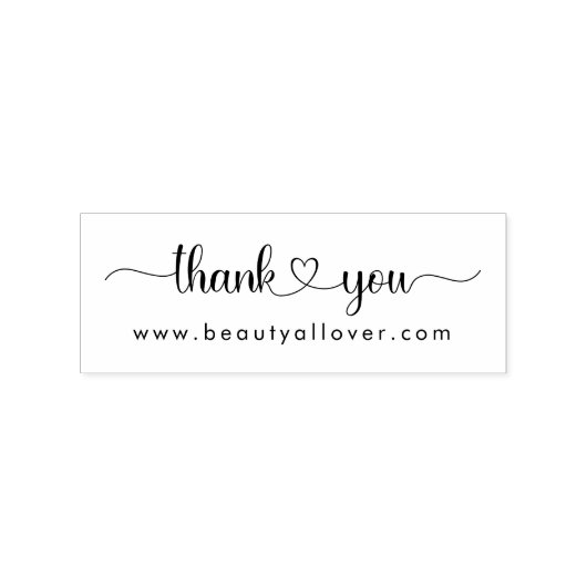 Simpel, handschrift, "Dank je wel 🖤" Rubberstempel (Gestempeld)