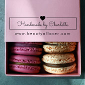 Simpel, handschrift, "Handgemaakt door 🖤" Rubberstempel