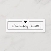 Simpel, handschrift, "Handgemaakt" Mini Visitekaar Mini Visitekaartje (Voorkant)