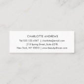 Simpel, handschrift, "Handgemaakt" Mini Visitekaar Mini Visitekaartje (Achterkant)