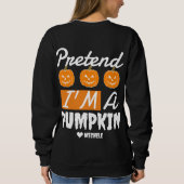 Simpel Happy Halloween doe alsof ik een pompoen be Trui (Achterkant)