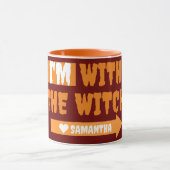 Simpel Happy Halloween Ik ben met de heks kostuum Mok (Midden)