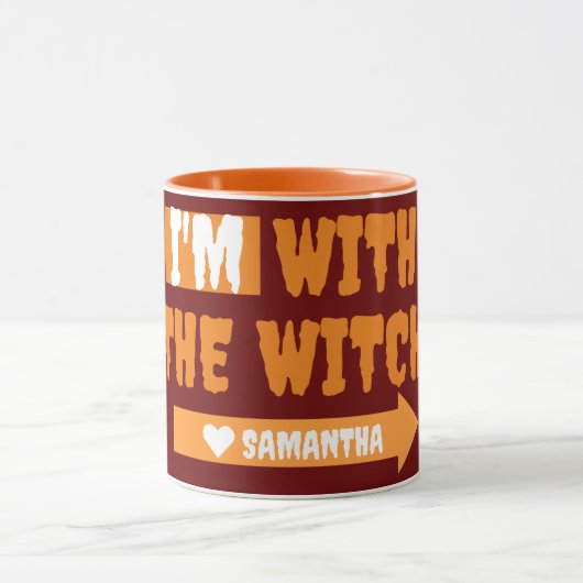 Simpel Happy Halloween Ik ben met de heks kostuum Mok (Midden)