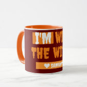 Simpel Happy Halloween Ik ben met de heks kostuum Mok (Voorkant links)