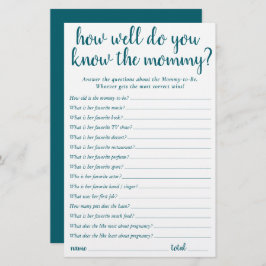 Simpel hoe goed ken je mama | Blauwgroen aandenken